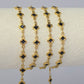 PVD Stainless Steel Black Enamel Clover Chain