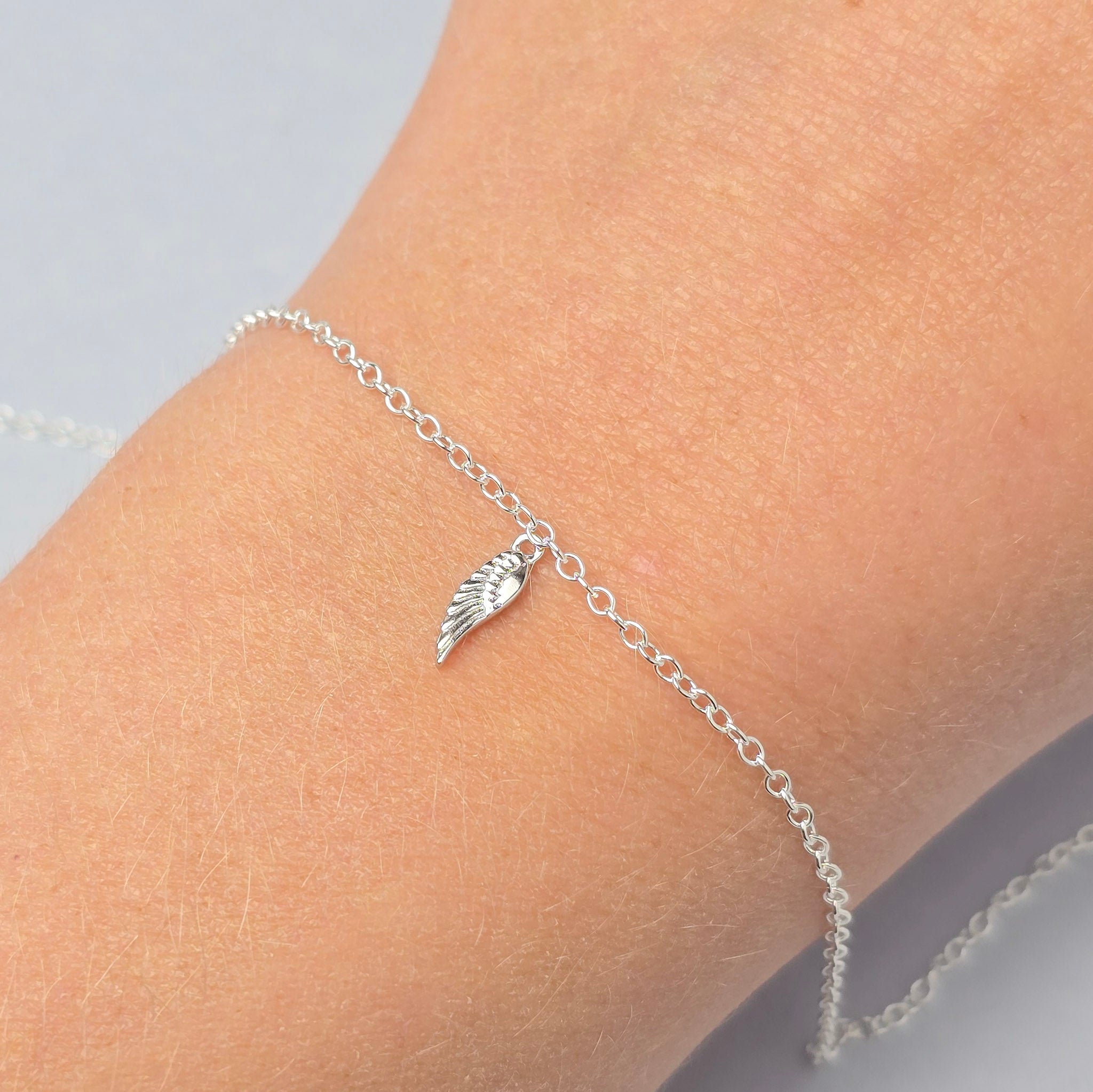 Sterling Silver Dainty Angel Wing