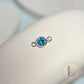4mm Sterling Silver Birthstone Connector Charm - Links Permanent Jewellery Supplies