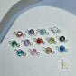 4Mm Sterling Silver Birthstone Connector Charm Full Set Of 13 Charms