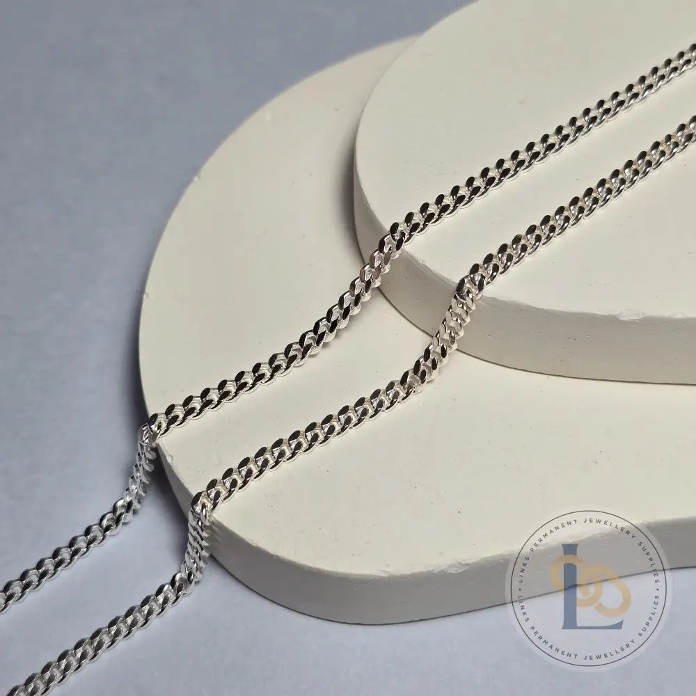 Sterling Silver 3Mm Chunky Curb Chain