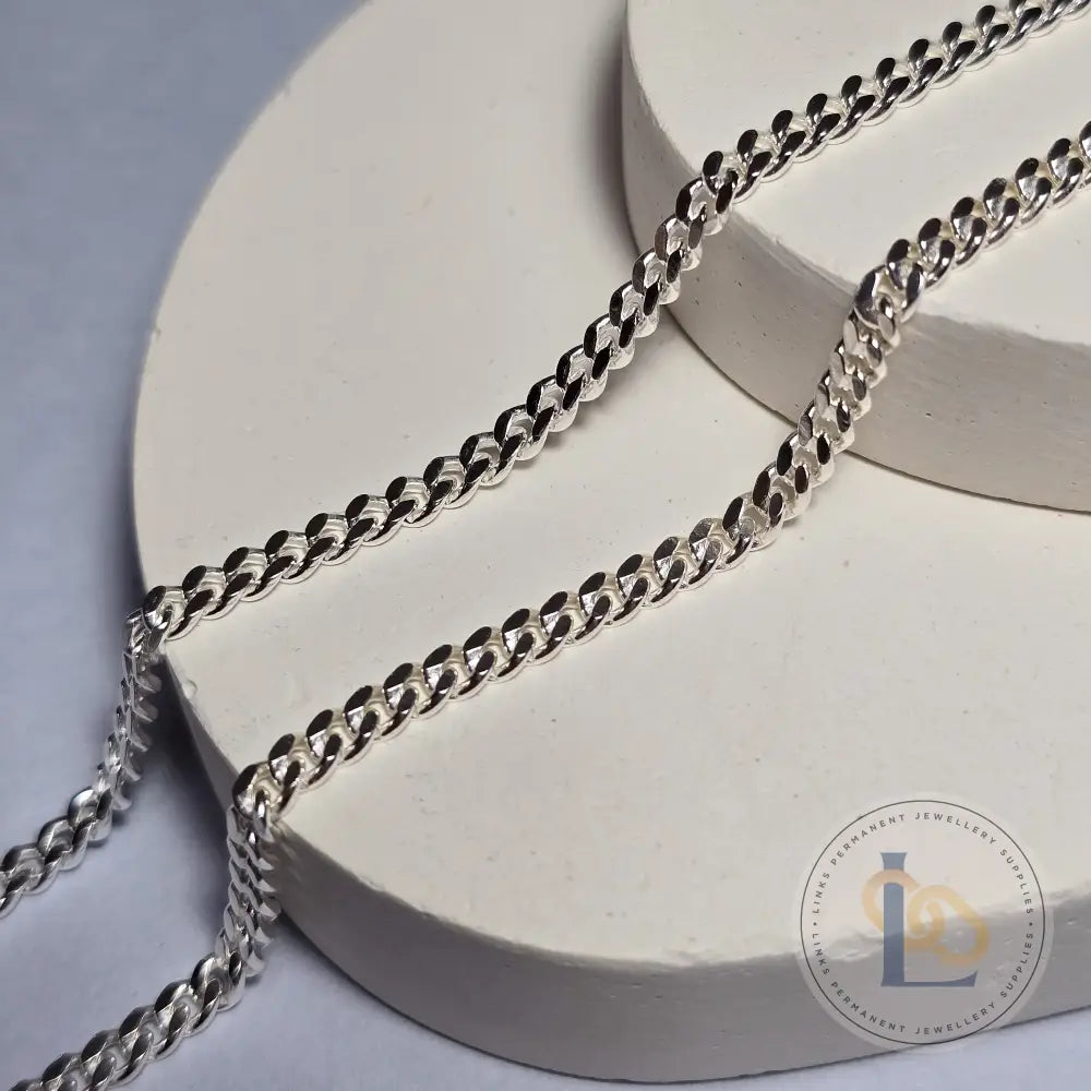 Sterling Silver 3Mm Chunky Curb Chain