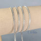3mm 925 Sterling Silver Cuban Curb Chain 1 meter