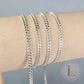 3mm 925 Sterling Silver Cuban Curb Chain 1 meter