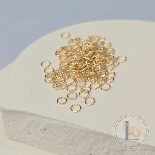 925 Sterling Silver & 14k Gold Filled Jump Rings 3mm (26Ga/Extra Light) - 20 pack 14k Gold Filled