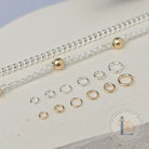 925 Sterling Silver & 14k Gold Filled Jump Rings 3mm (26Ga/Extra Light) - 20 pack