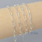4.15mm Textured Paperclip Chain - 925 Sterling Silver