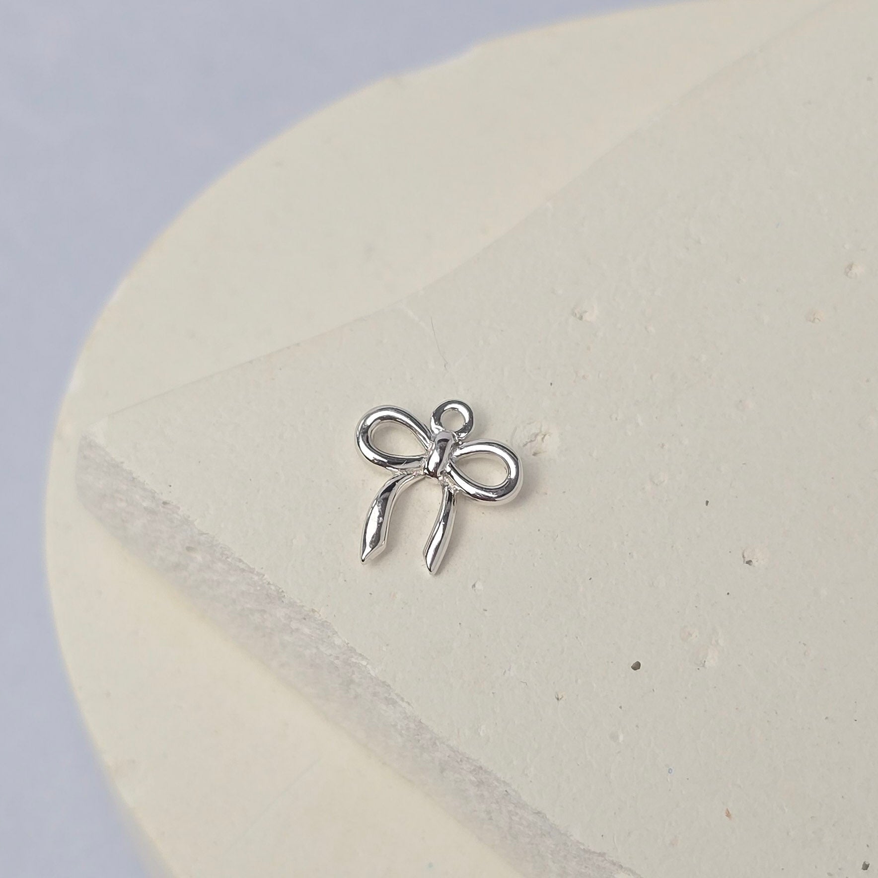 Sterling Silver Dainty Bow Charm