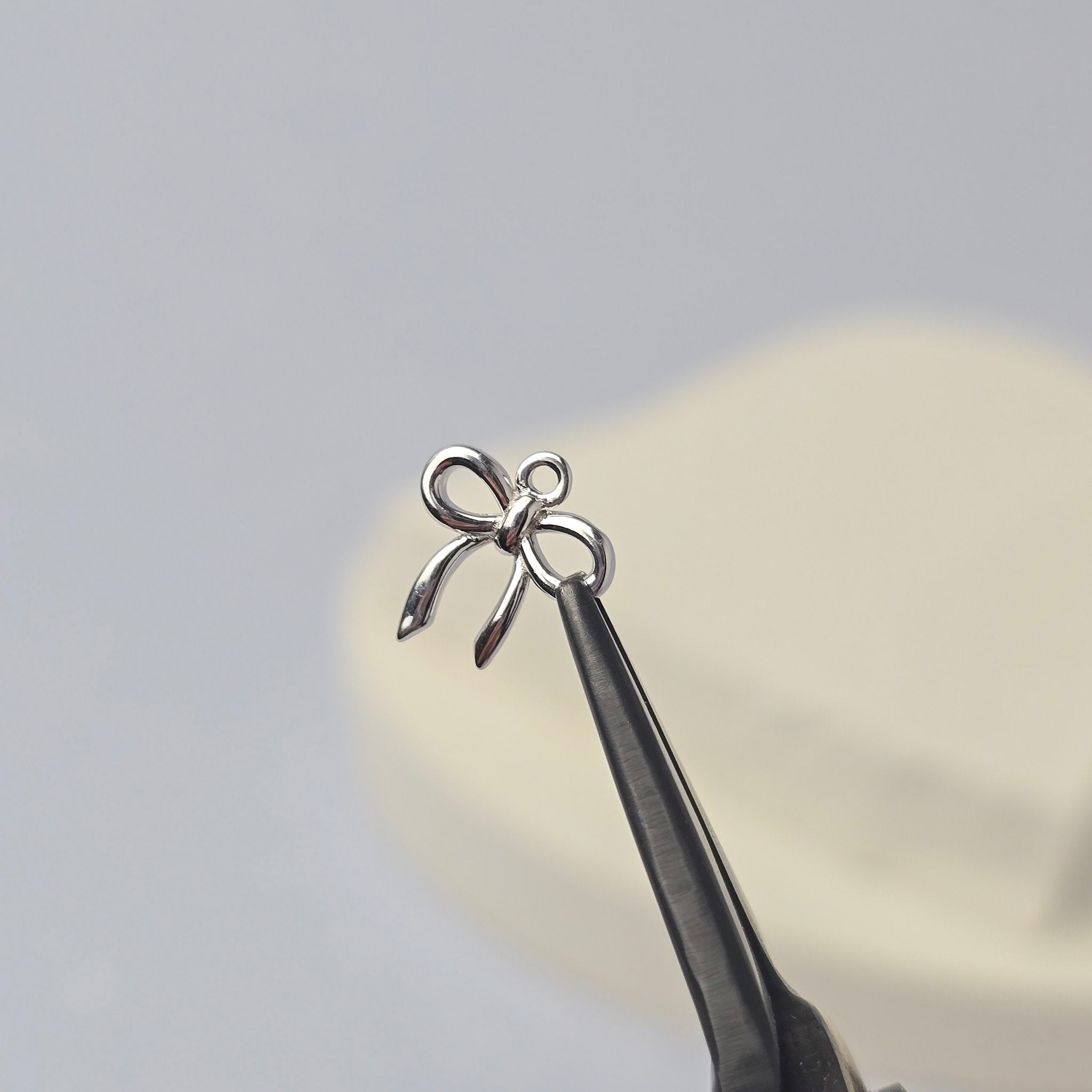 Sterling Silver Dainty Bow Charm