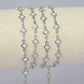 PVD Stainless Steel White Enamel Clover Chain
