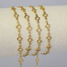 PVD Stainless Steel Clover Chain - 14K Gold PVD / 1 Meter