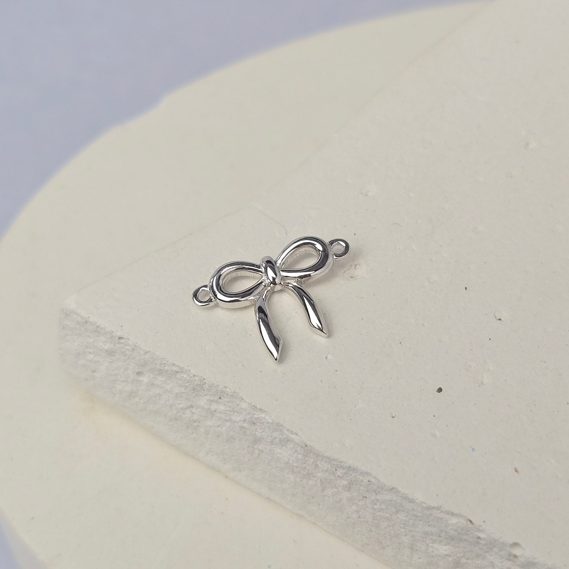 Sterling Silver Dainty Bow Connector