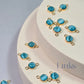 4Mm Blue Cat’s Eye Connector Charm