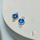 4mm Blue Opal Connector Charm - Links Permanent Jewellery Supplies