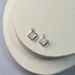 6Mm Crystal Rhombus Pendant Sterling Silver / Pink Opal