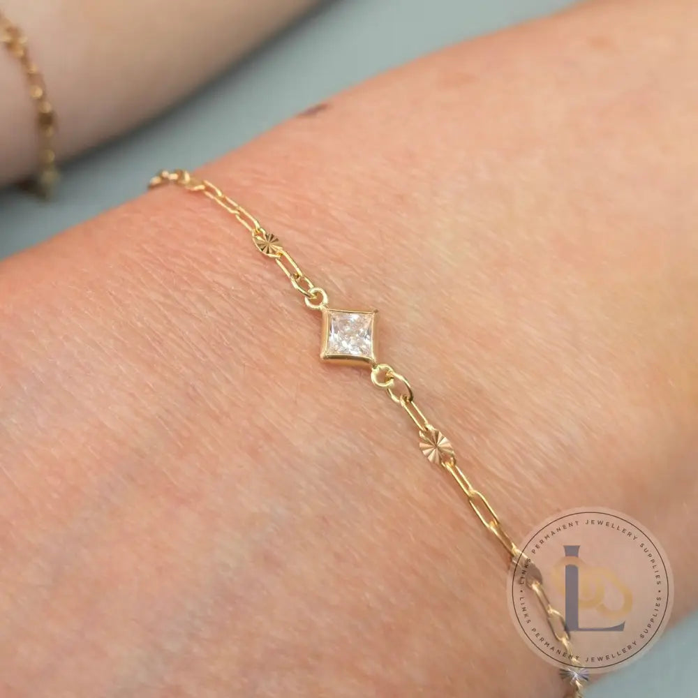 4mm Diamond Birthstone Connector