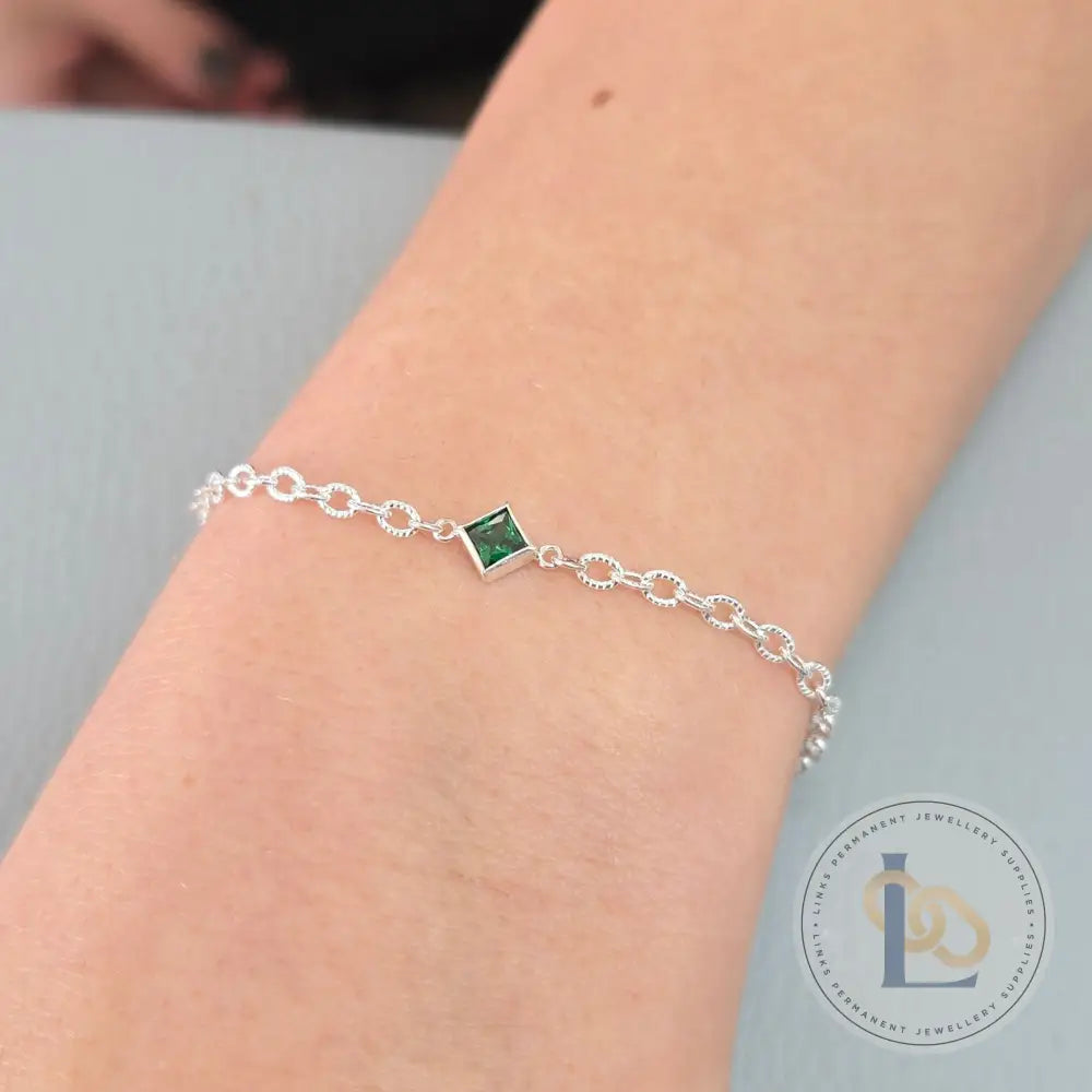 4mm Diamond Birthstone Connector