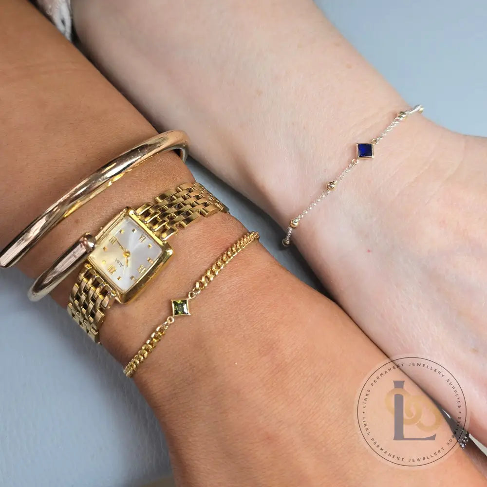 4mm Diamond Birthstone Connector