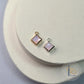 6Mm Crystal Rhombus Pendant Sterling Silver / Pink Opal