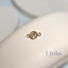 4mm Gold Filled Birthstone Connector Charm - Links Permanent Jewellery Supplies