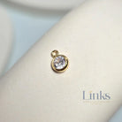 4mm Gold Filled Birthstone Pendant Charm - Links Permanent Jewellery Supplies
