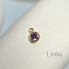 4mm Gold Filled Birthstone Pendant Charm - Links Permanent Jewellery Supplies