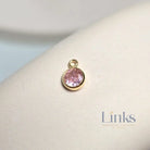 4mm Gold Filled Birthstone Pendant Charm - Links Permanent Jewellery Supplies