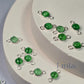 4Mm Green Cat’s Eye Connector Charm