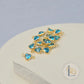 4mm Heart Birthstone Connector Charm 14k Gold Filled / December - Blue Zircon