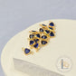 4mm Heart Birthstone Connector Charm 14k Gold Filled / September - Sapphire