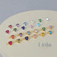 4mm Heart Birthstone Connector Charm