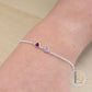 4mm Heart Birthstone Connector Charm