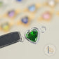 4mm Heart Birthstone Connector Charm