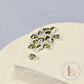 4mm Heart Birthstone Connector Charm Sterling silver / August - Peridot