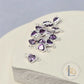4mm Heart Birthstone Connector Charm Sterling silver / February - Amethyst