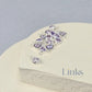 4mm Heart Birthstone Connector Charm Sterling silver / June - Alexandrite