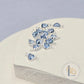 4mm Heart Birthstone Connector Charm Sterling silver / March - Aquamarine