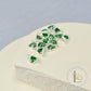 4mm Heart Birthstone Connector Charm Sterling silver / May - Emerald Green