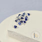 4mm Heart Birthstone Connector Charm Sterling silver / September - Sapphire