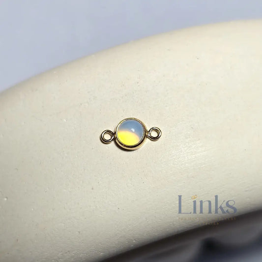 4Mm Moonstone Connector 14K Gold Filled