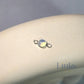 4Mm Moonstone Connector Sterling Silver