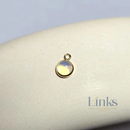 4Mm Moonstone Pendant Charm 14K Gold Filled