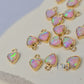 4mm Opal Heart Charm