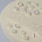 4mm Opal Heart Charm Sterling Silver / White