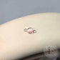 4Mm Pink Cat’s Eye Connector Charm Sterling Silver