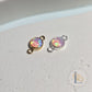 4mm Pink Opal Connector Charm - Links Permanent Jewellery Supplies
