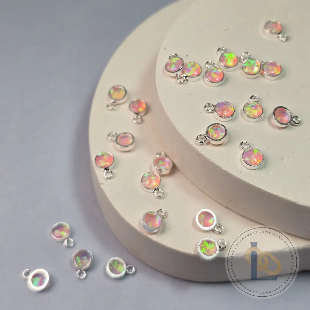 4Mm Pink Opal Pendant Charm