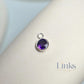 4mm Sterling Silver Birthstone Pendant Charm - Links Permanent Jewellery Supplies