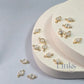 4Mm White Cat’s Eye Connector Charm