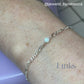 4Mm White Opal Connector Charm